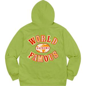 supreme world famous zip up hooded sweatshirt