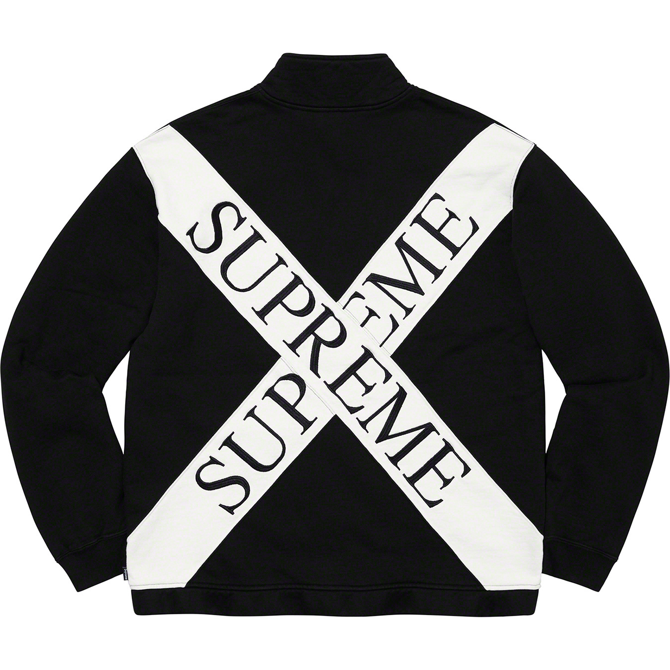 Supreme Cross Half Zip Sweatshirt L Grey