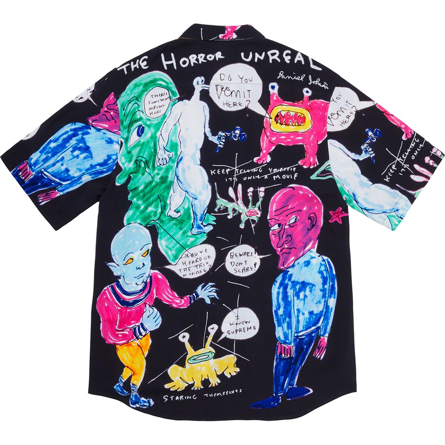 Details on Daniel Johnston Rayon S S Shirt Black from spring summer
                                                    2020 (Price is $148)
