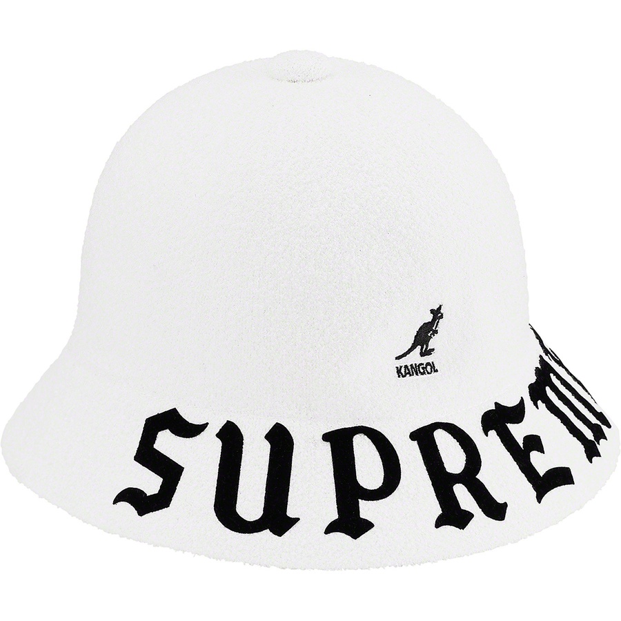 Details on Supreme Kangol Bermuda Casual Hat White from spring summer
                                                    2020 (Price is $74)