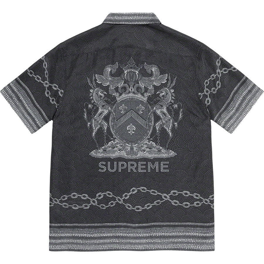 Mosaic Silks s/s Shirt  L ブラック　supreme