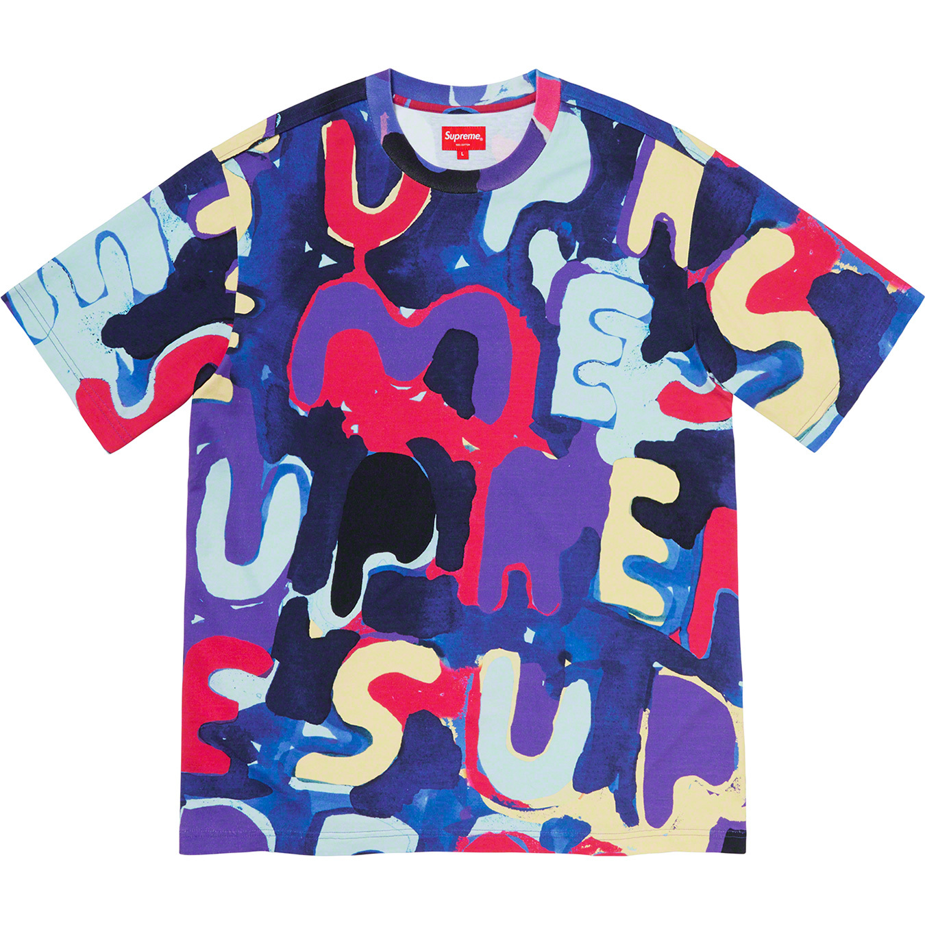 Painted Logo S/S Top COLOR/STYLE：Royal