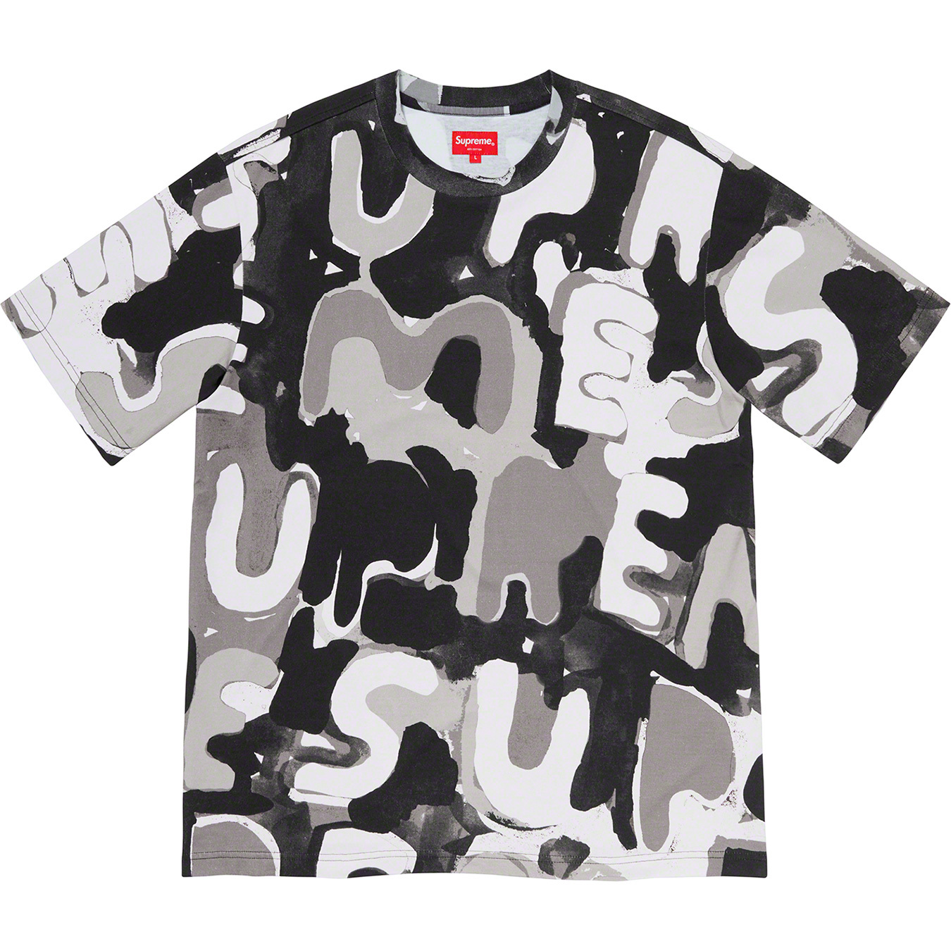 supreme painted logo s/s top