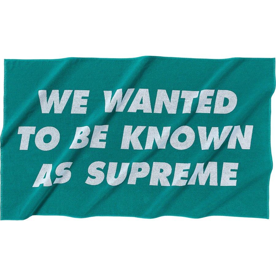 Details on Known As Towel Dark Aqua from spring summer
                                                    2020 (Price is $68)