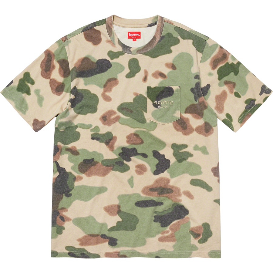 Details on Overdyed Pocket Tee Painted Camo from spring summer
                                                    2020 (Price is $58)
