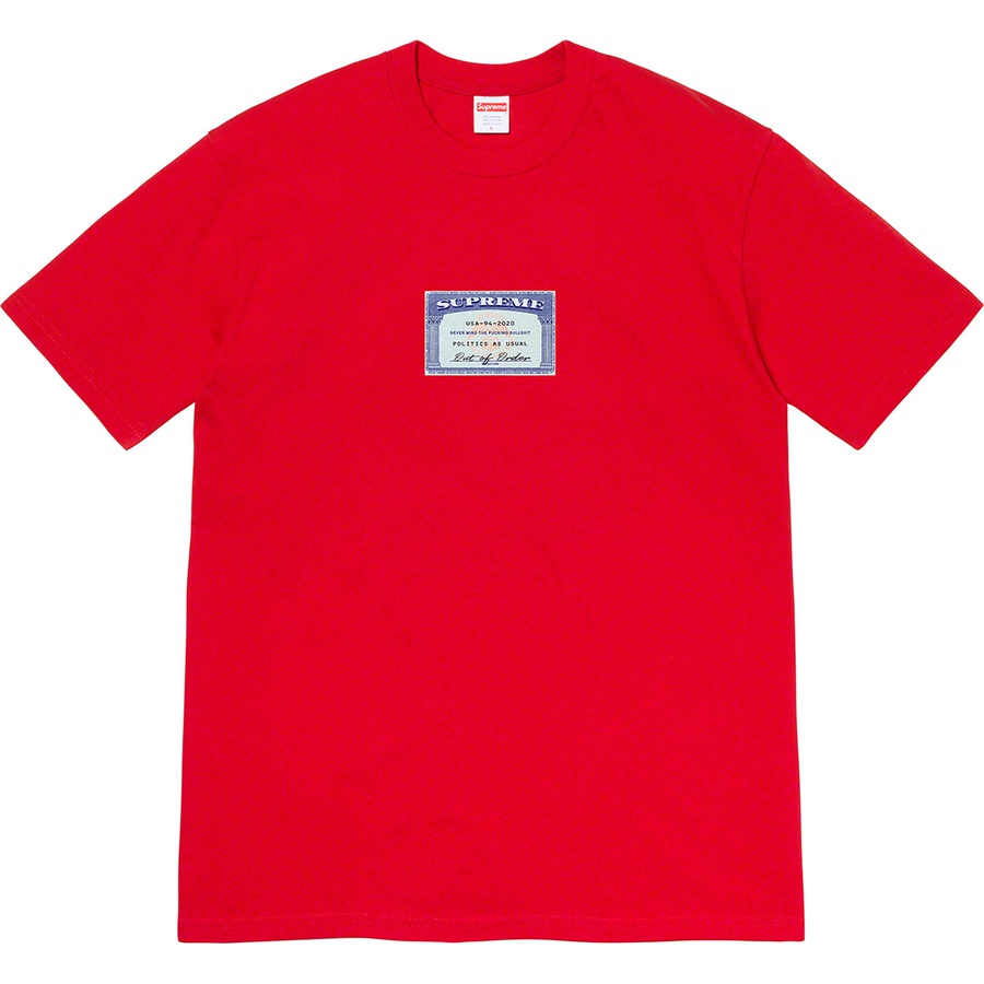 Details on Social Tee Red from spring summer
                                                    2020 (Price is $38)