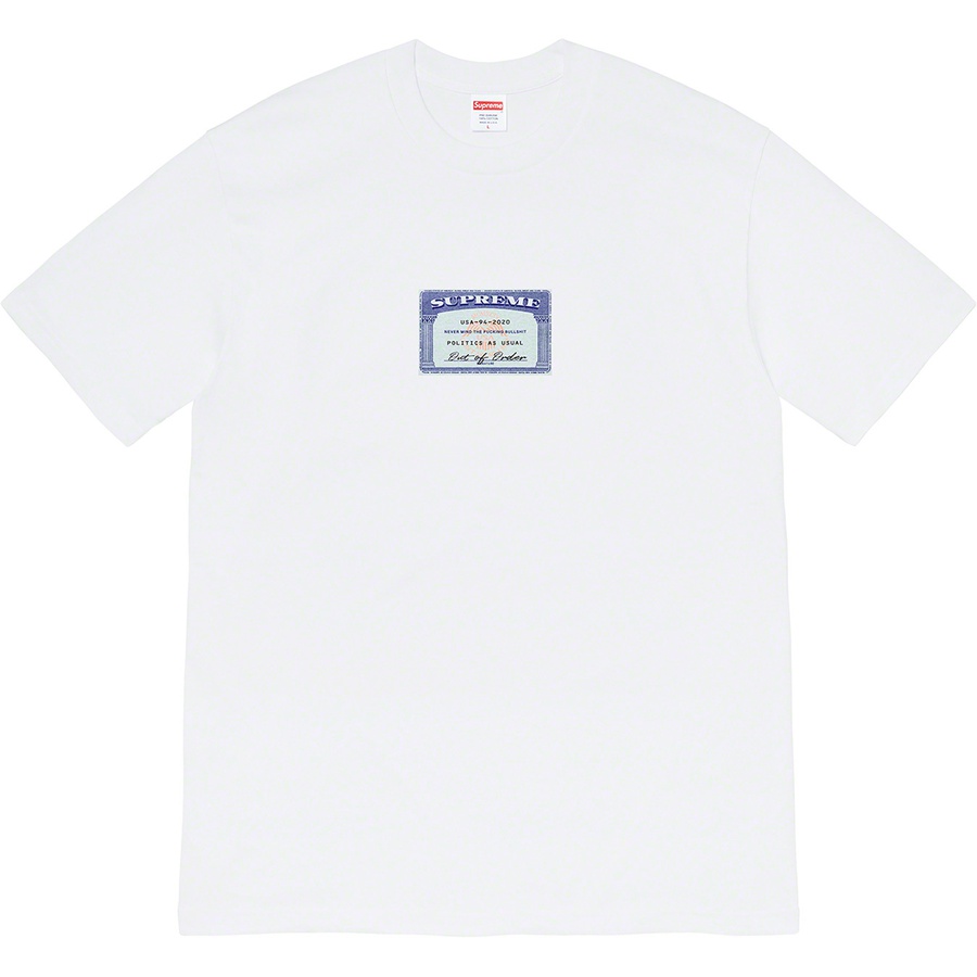 Details on Social Tee White from spring summer
                                                    2020 (Price is $38)