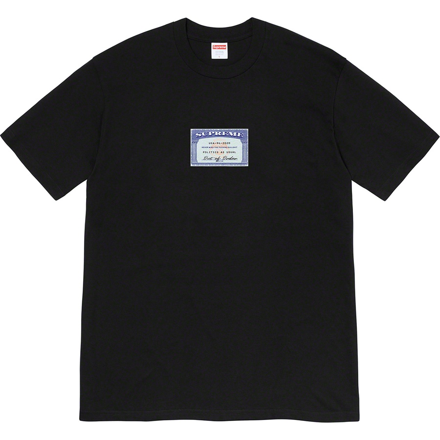 Details on Social Tee Black from spring summer
                                                    2020 (Price is $38)