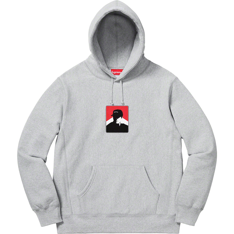 Details on Portrait Hooded Sweatshirt Heather Grey from fall winter
                                                    2020 (Price is $158)
