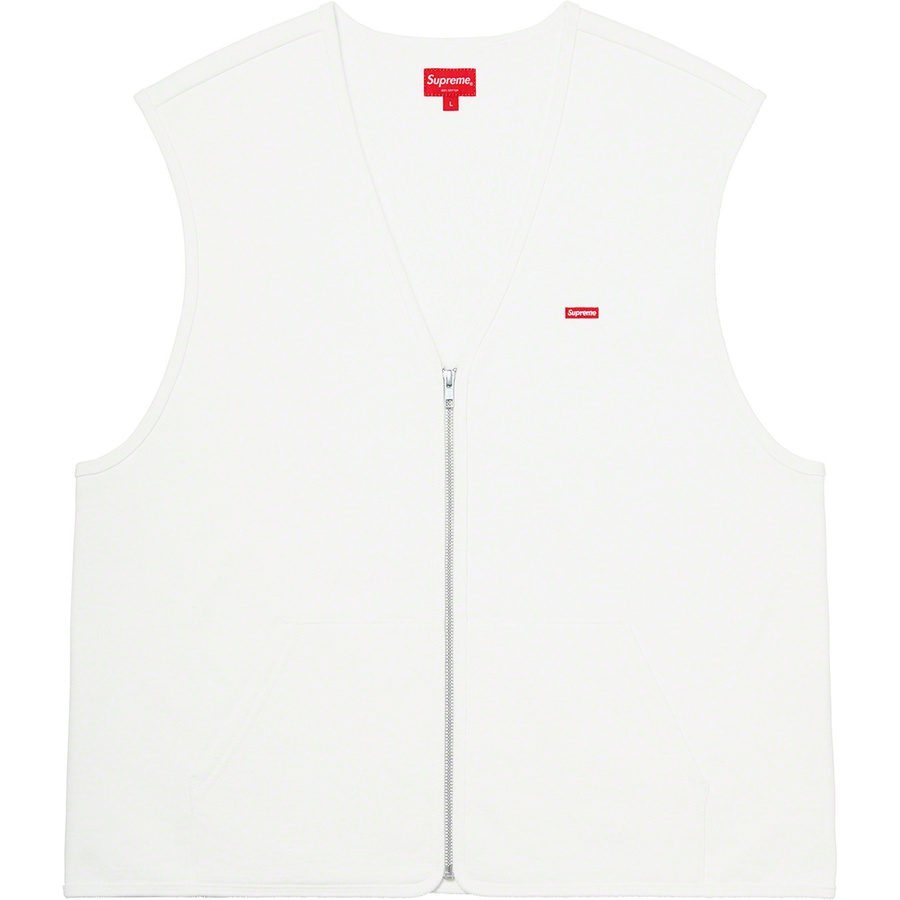 Details on Zip Up Sweat Vest White from fall winter
                                                    2020 (Price is $110)