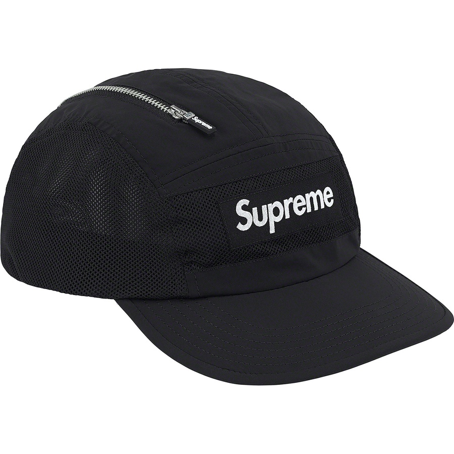 Details on Zip Mesh Camp Cap Black from fall winter
                                                    2020 (Price is $48)