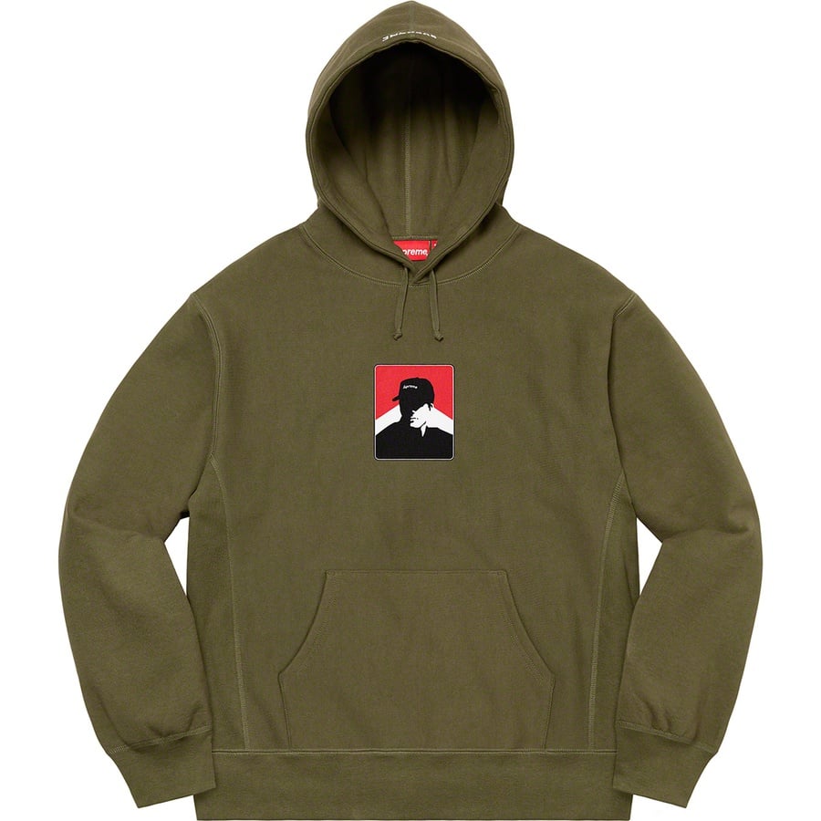 Details on Portrait Hooded Sweatshirt Dark Olive from fall winter
                                                    2020 (Price is $158)