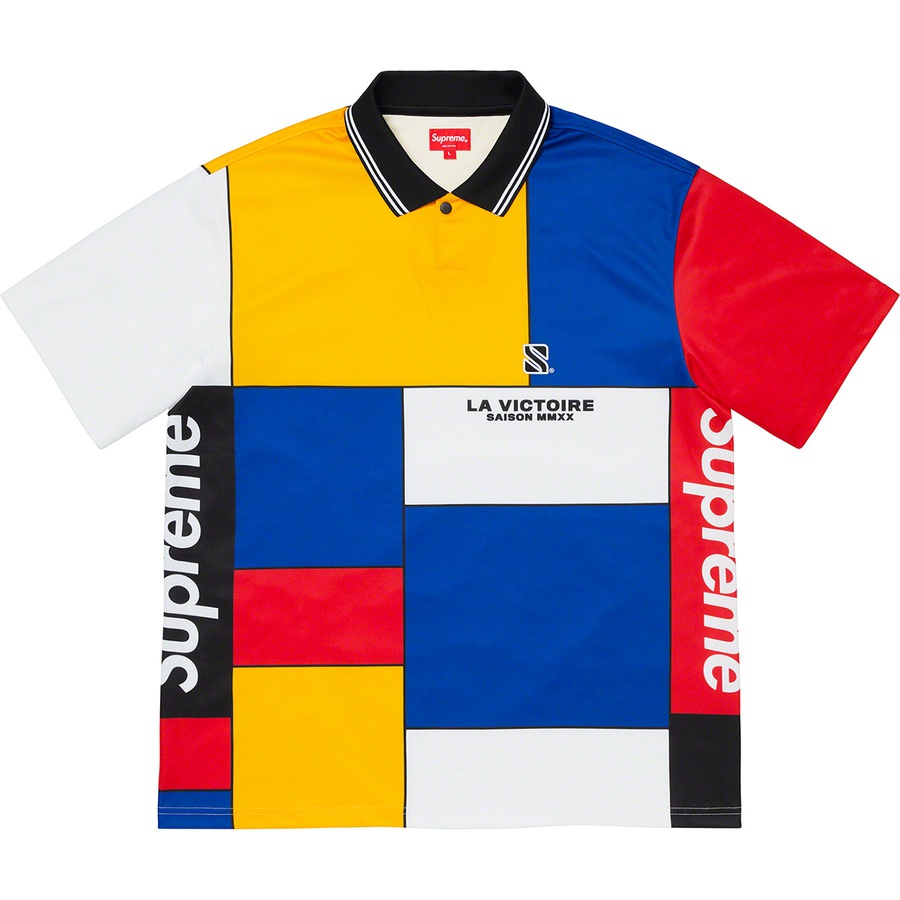 Details on Colorblocked Soccer Polo Red from fall winter
                                                    2020 (Price is $98)