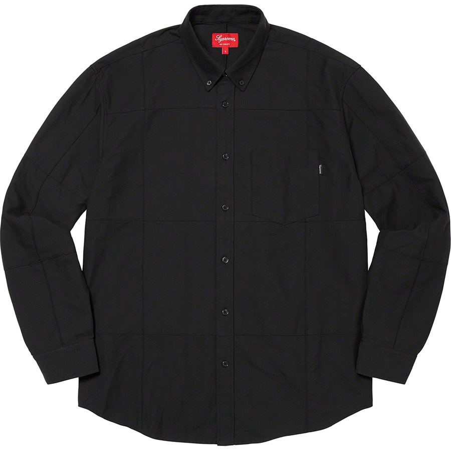 Details on Patchwork Oxford Shirt Black from fall winter
                                                    2020 (Price is $128)