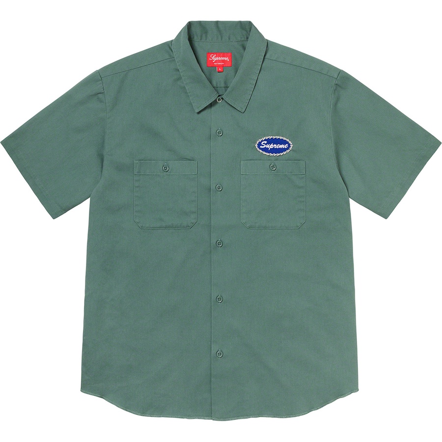 Details on Studded Patch S S Work Shirt Work Green from fall winter
                                                    2020 (Price is $128)