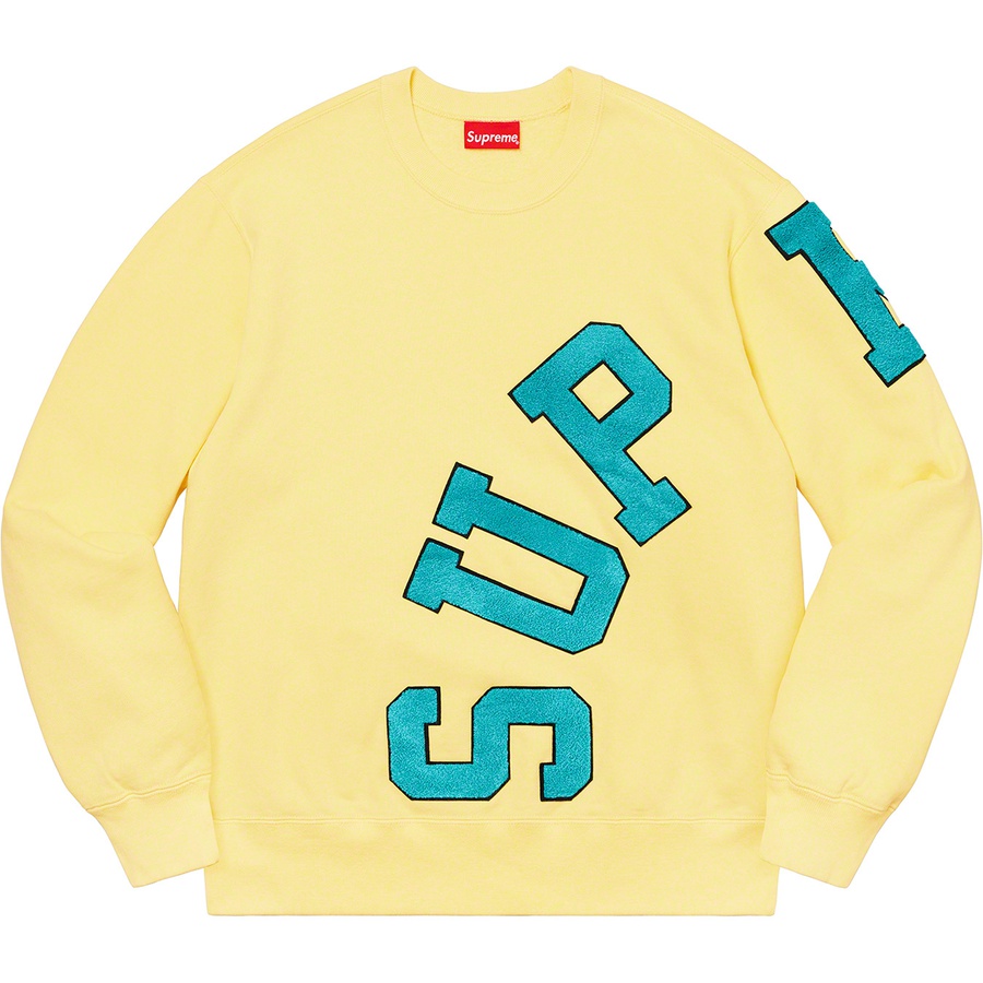 Details on Big Arc Crewneck Light Yellow from fall winter
                                                    2020 (Price is $148)