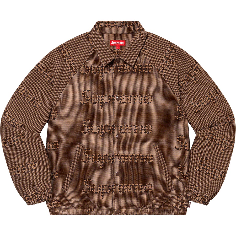 Details on Houndstooth Logos Snap Front Jacket Brown from fall winter
                                                    2020 (Price is $168)