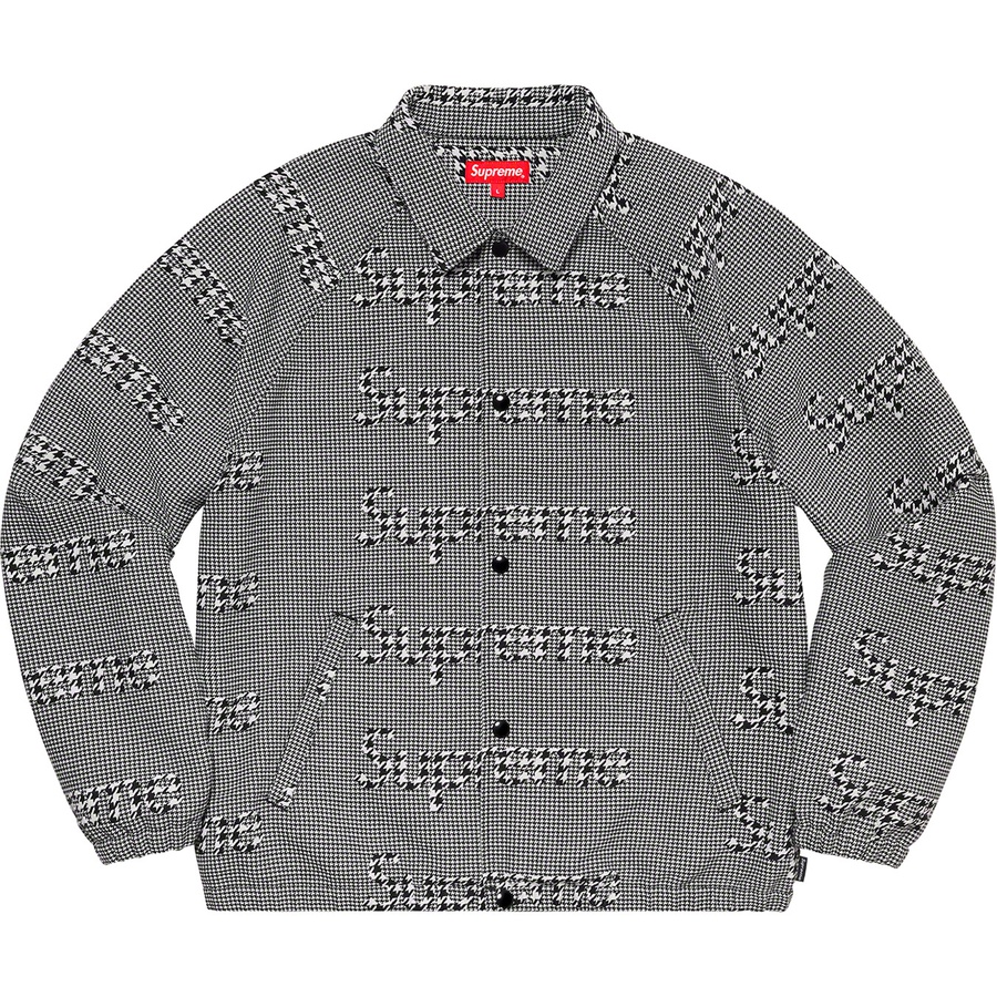 Details on Houndstooth Logos Snap Front Jacket Black from fall winter
                                                    2020 (Price is $168)