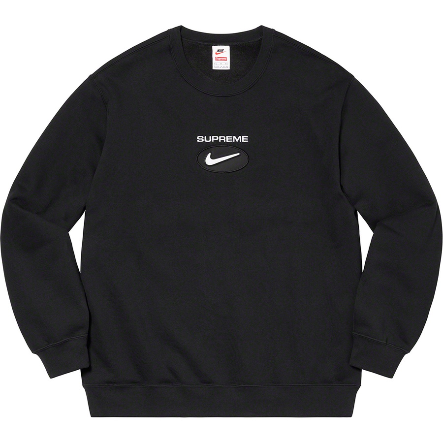 Details on Supreme Nike Jewel Crewneck Black from fall winter
                                                    2020 (Price is $138)
