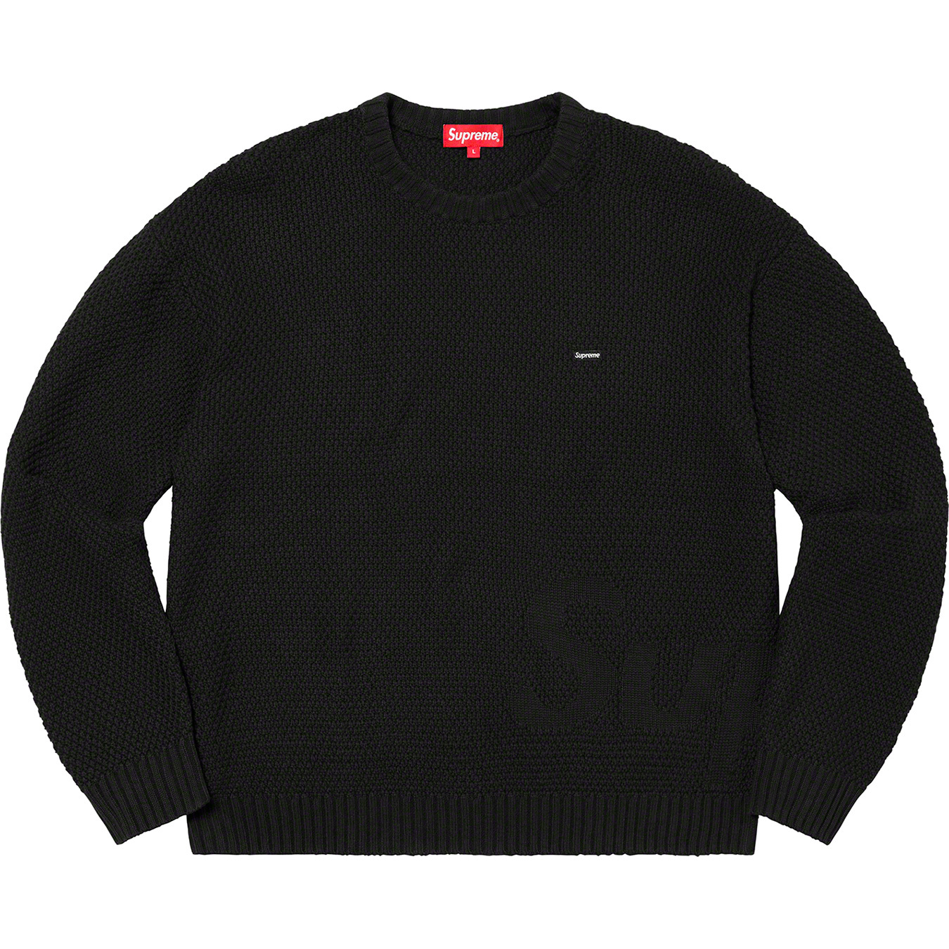 Supreme Textured Small Box Sweater 黒 MBlackサイズ