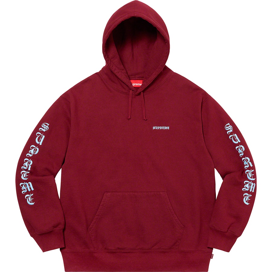 Details on Peace Hooded Sweatshirt Cardinal from fall winter
                                                    2020 (Price is $168)