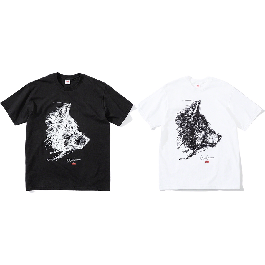 Details on Supreme Yohji YamamotoScribble Wolf Tee from fall winter
                                            2020 (Price is $54)