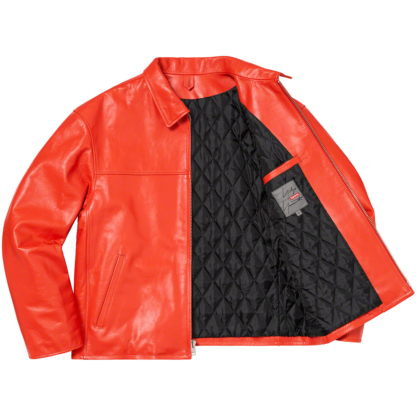 Supreme Yohji Yamamoto Leather Work Jacket OrangeSupreme Yohji Yamamoto  Leather Work Jacket Orange - OFour