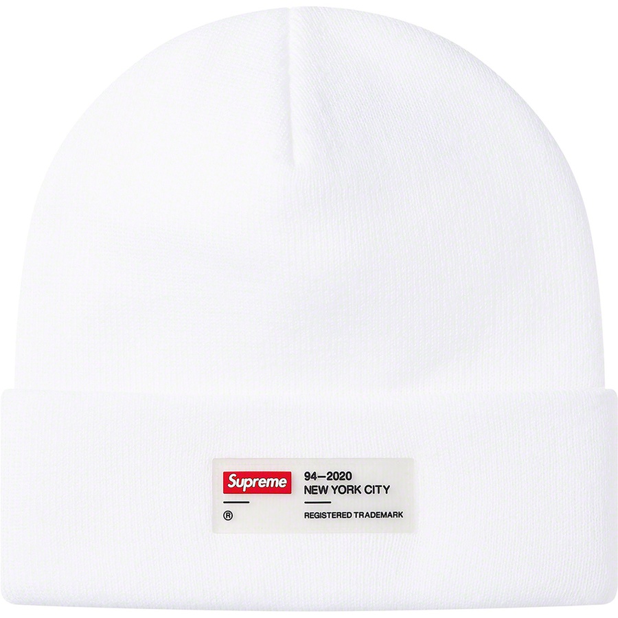 Details on Clear Label Beanie White from fall winter
                                                    2020 (Price is $36)