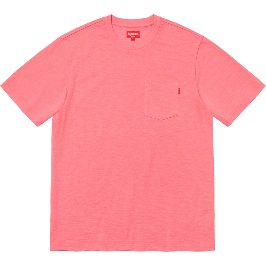 Details on S S Pocket Tee Heather Coral from fall winter
                                                    2020 (Price is $60)