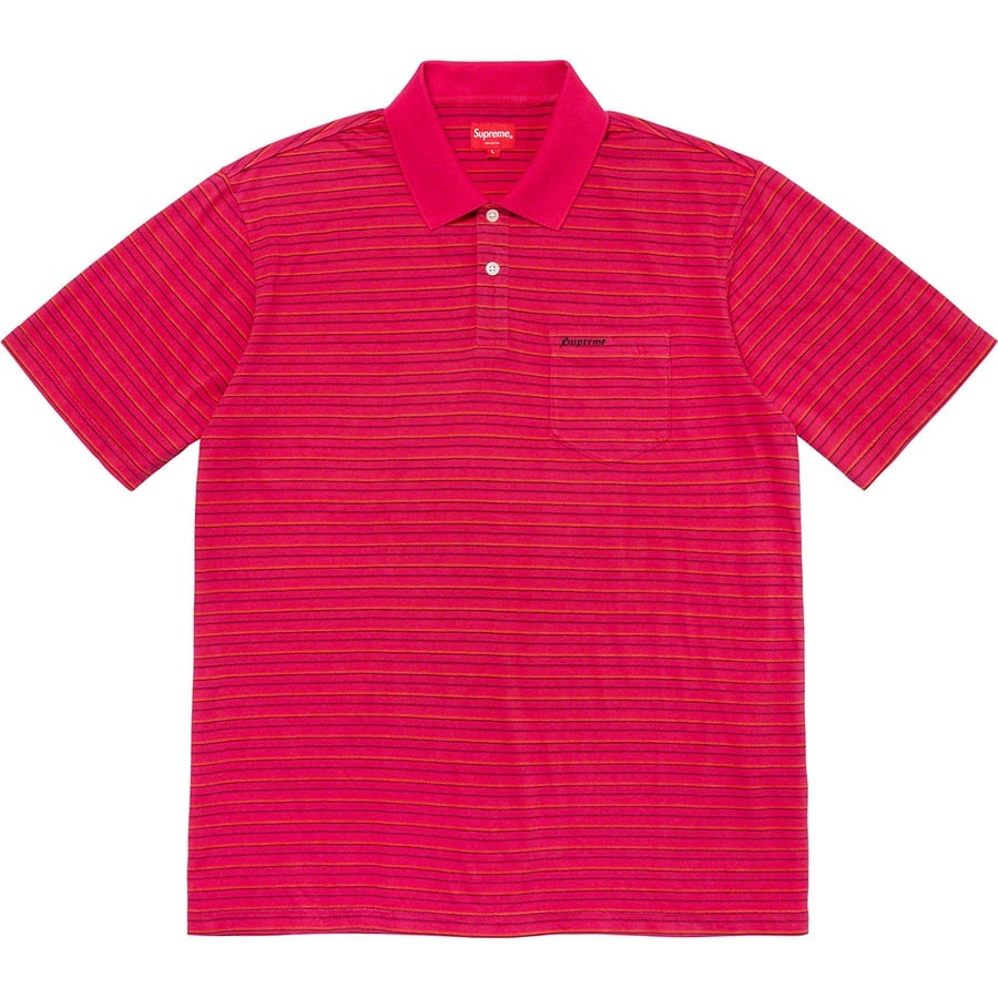 Details on Thin Stripe Polo Fuchsia from fall winter
                                                    2020 (Price is $98)