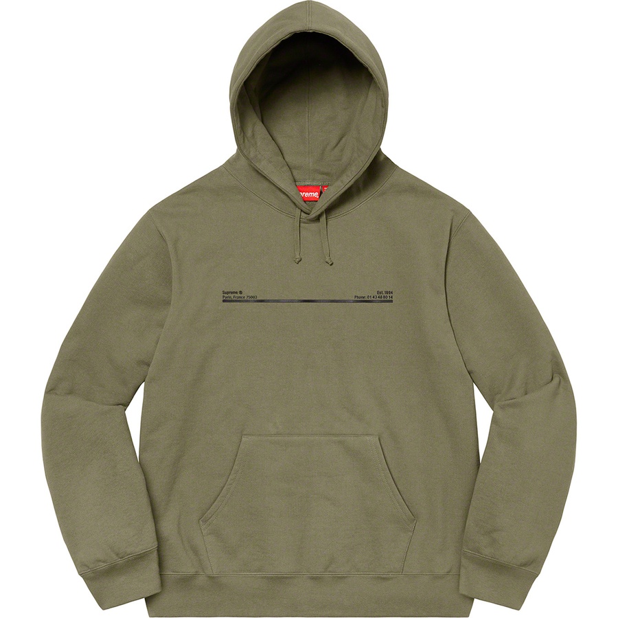 Details on Shop Hooded Sweatshirt Light Olive - Paris from fall winter
                                                    2020 (Price is $158)