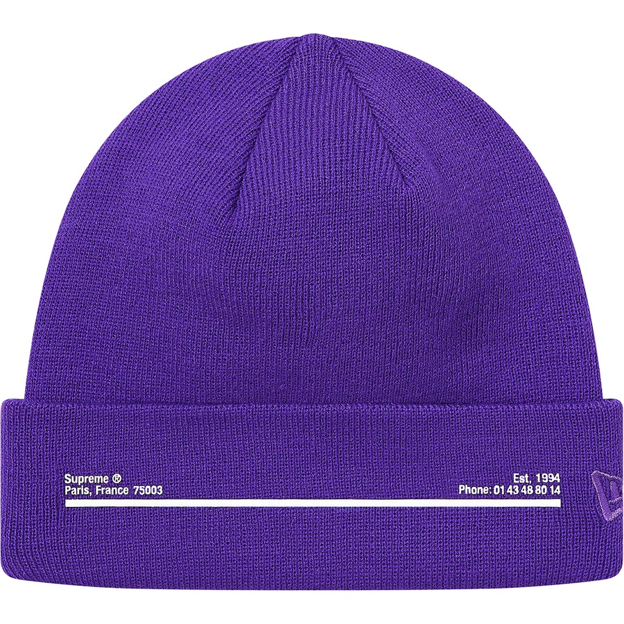 Details on New Era Shop Beanie Purple - Paris from fall winter
                                                    2020 (Price is $38)