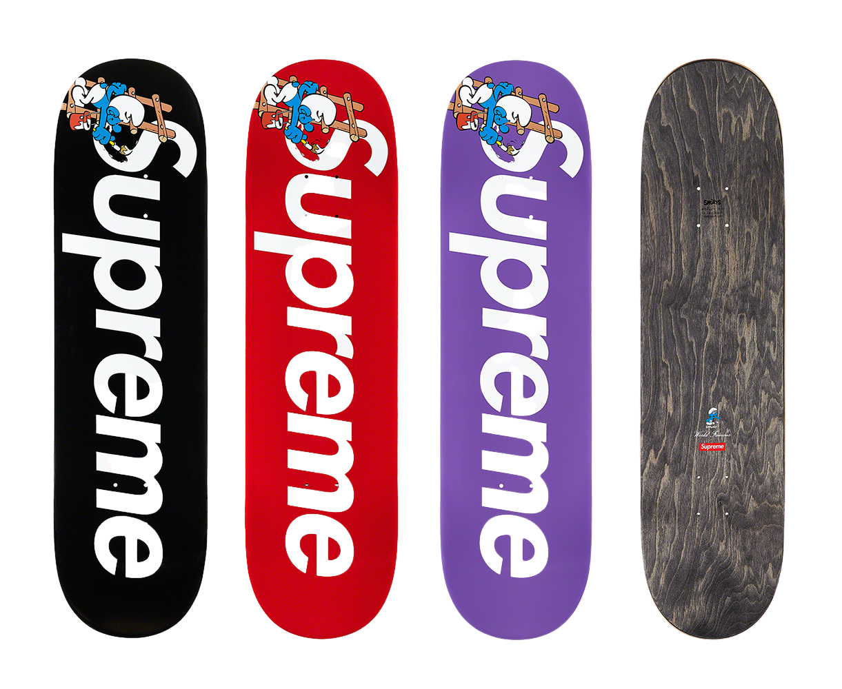 Supreme/Smurfs Skateboard purple