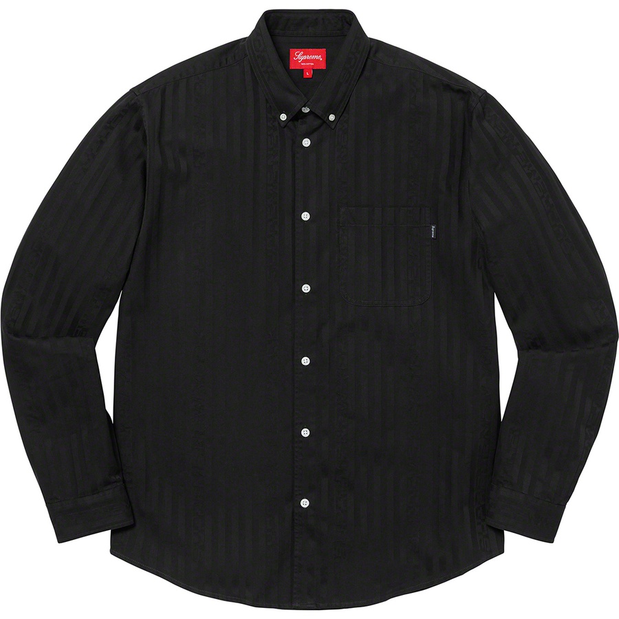 Details on Jacquard Stripe Twill Shirt Black from fall winter
                                                    2020 (Price is $128)
