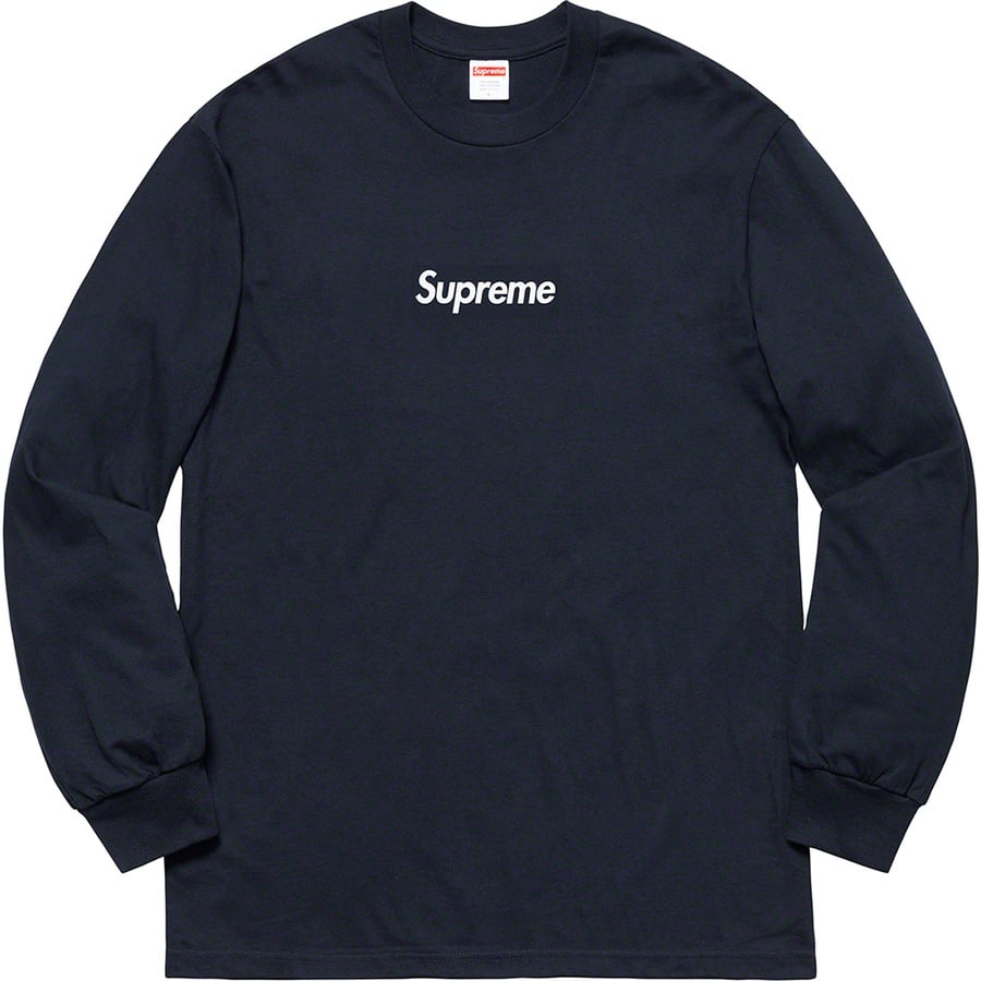 Details on Box Logo L S Tee Navy from fall winter
                                                    2020 (Price is $48)