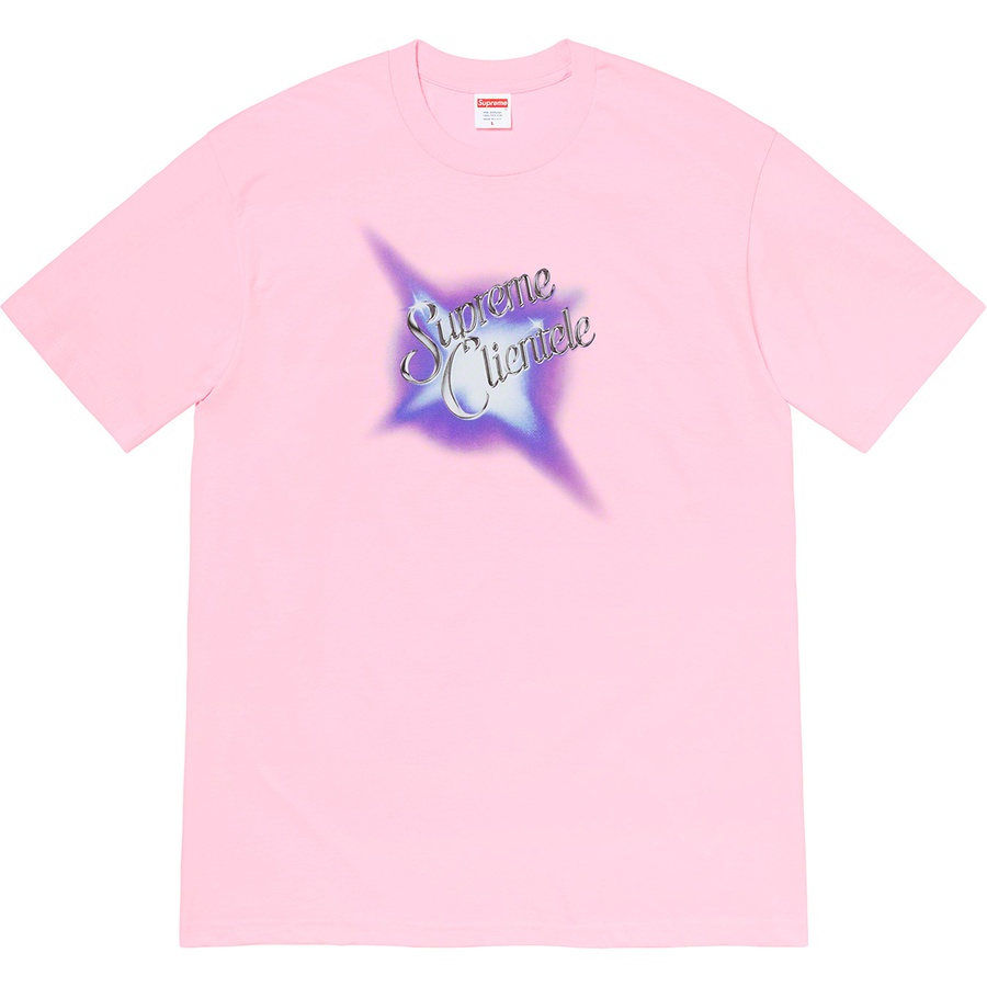 Details on Supreme Clientele Tee Light Pink from fall winter
                                                    2020 (Price is $48)