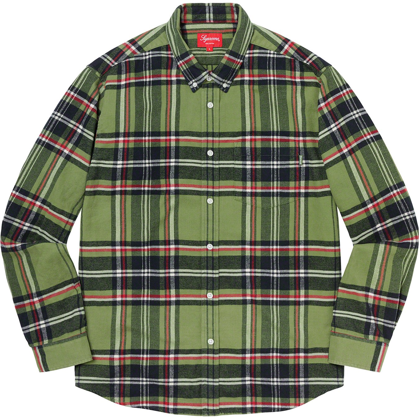 supreme tartan flannel shirt box north s