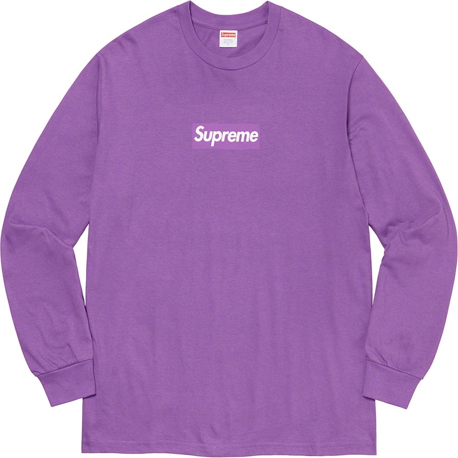 Details on Box Logo L S Tee Purple from fall winter
                                                    2020 (Price is $48)