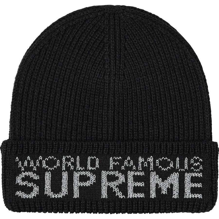 Details on World Famous Beanie Black from fall winter
                                                    2020 (Price is $36)