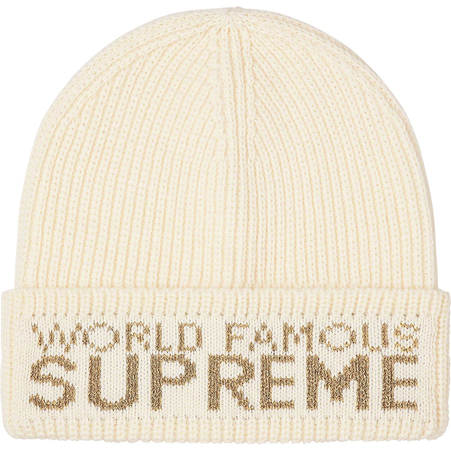 Details on World Famous Beanie Natural from fall winter
                                                    2020 (Price is $36)