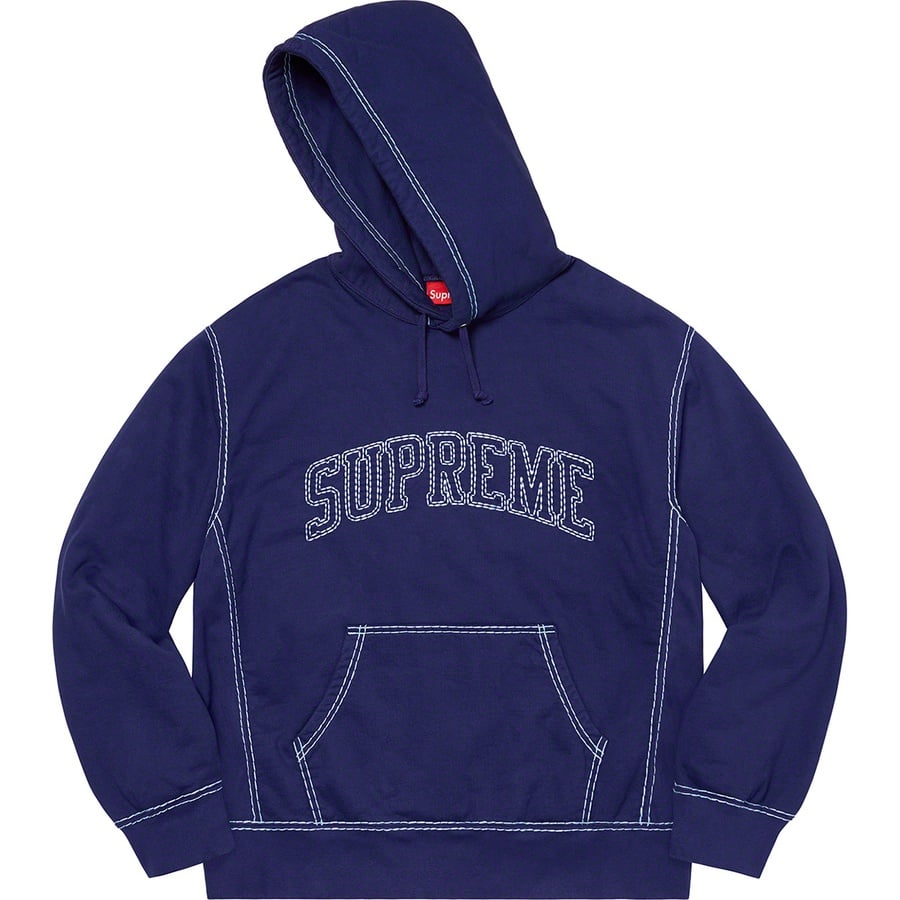 Details on Big Stitch Hooded Sweatshirt Dark Royal from fall winter
                                                    2020 (Price is $158)
