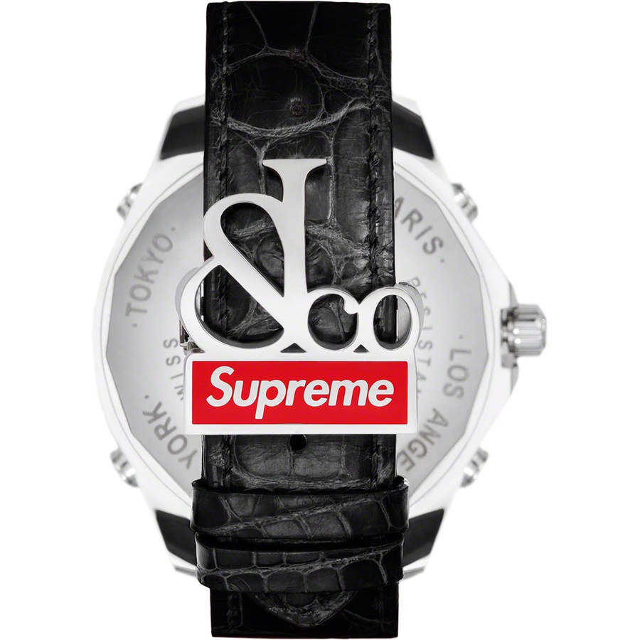 Details on Supreme Jacob & Co Time Zone 40mm Watch Black from fall winter
                                                    2020 (Price is $12000)