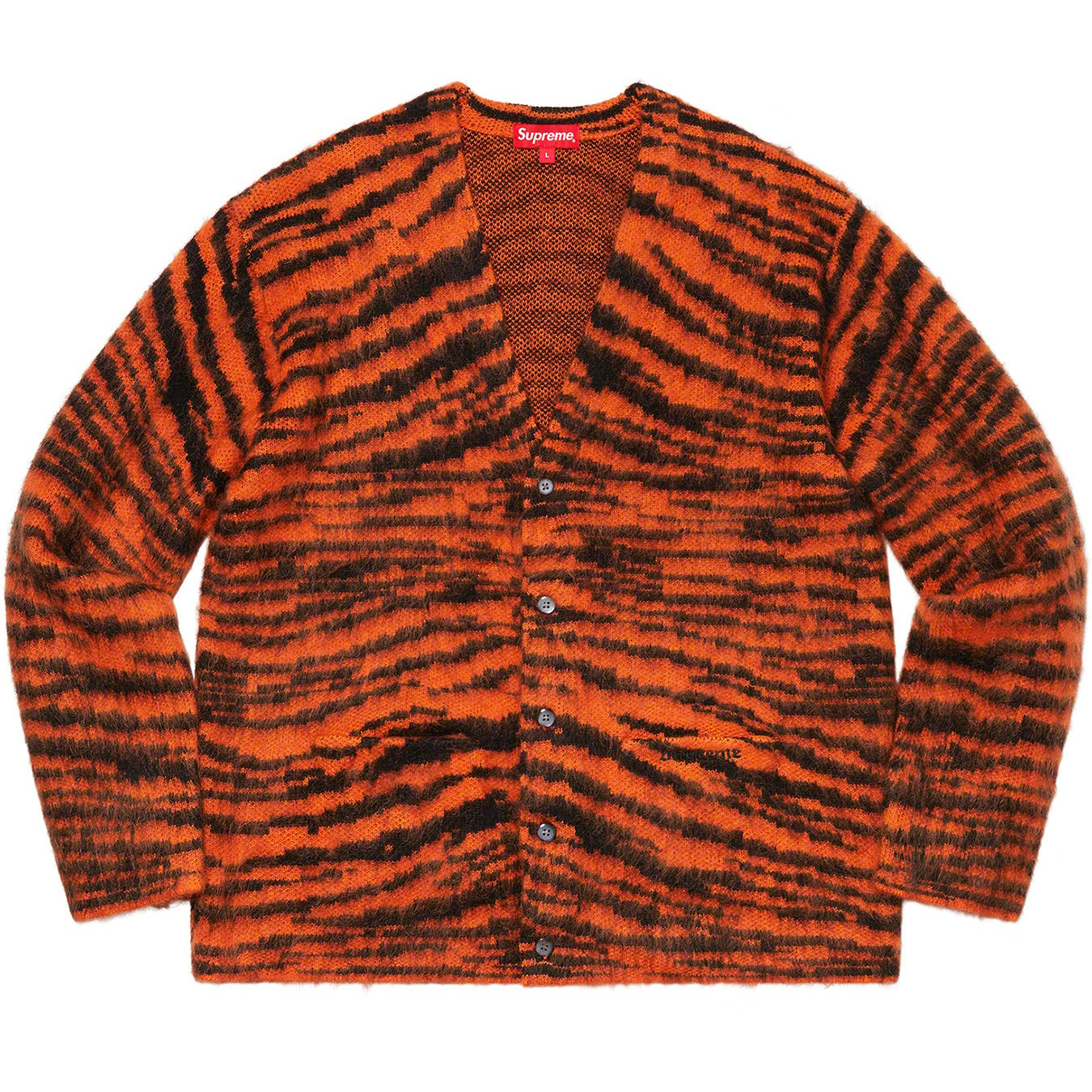 Supreme Brushed Mohair Cardigan tiger