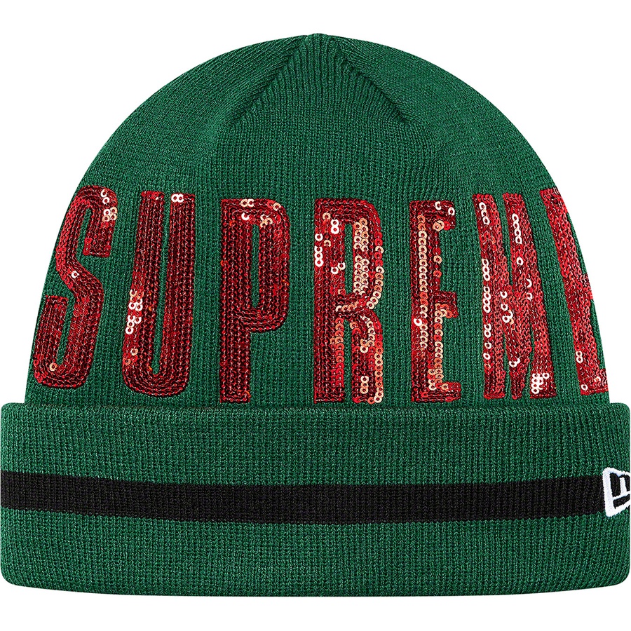 Details on New Era Sequin Beanie Green from fall winter
                                                    2020 (Price is $38)