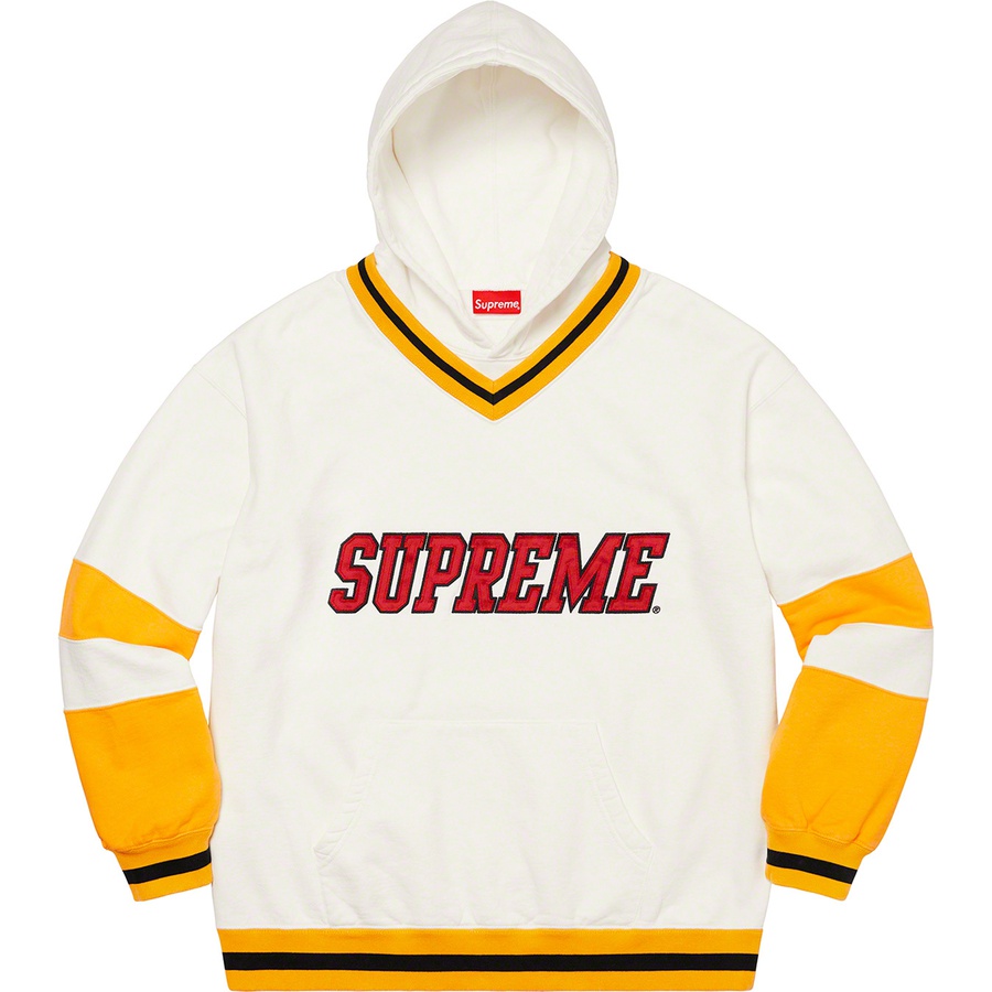Details on Hockey Hooded Sweatshirt White from fall winter
                                                    2020 (Price is $158)