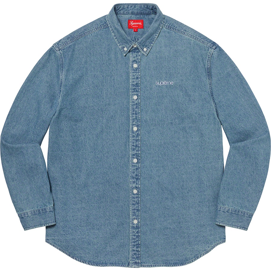 Details on Classic Logo Denim Shirt Light Blue from fall winter
                                                    2020 (Price is $128)