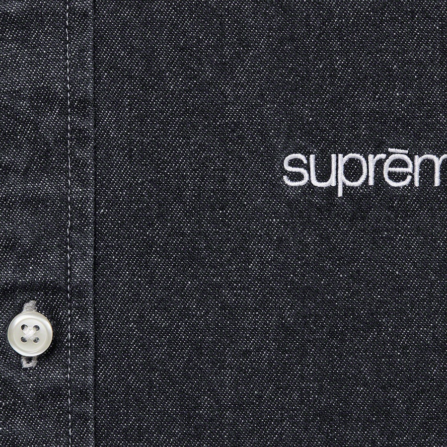Details on Classic Logo Denim Shirt Black from fall winter
                                                    2020 (Price is $128)