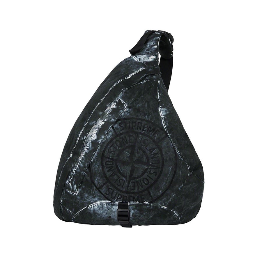 Details on Supreme Stone Island Painted Camo Nylon Shoulder Bag asdad from fall winter
                                                    2020 (Price is $298)