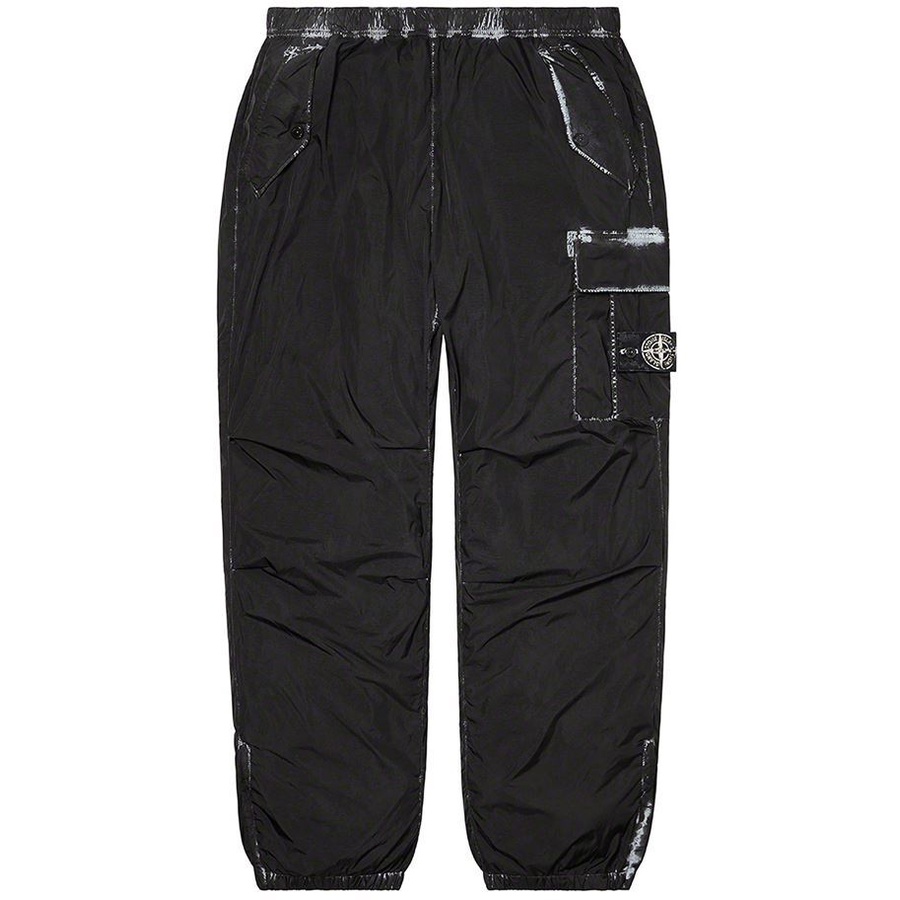 Details on Supreme Stone Island Painted Camo Nylon Cargo Pant asdad from fall winter
                                                    2020 (Price is $348)