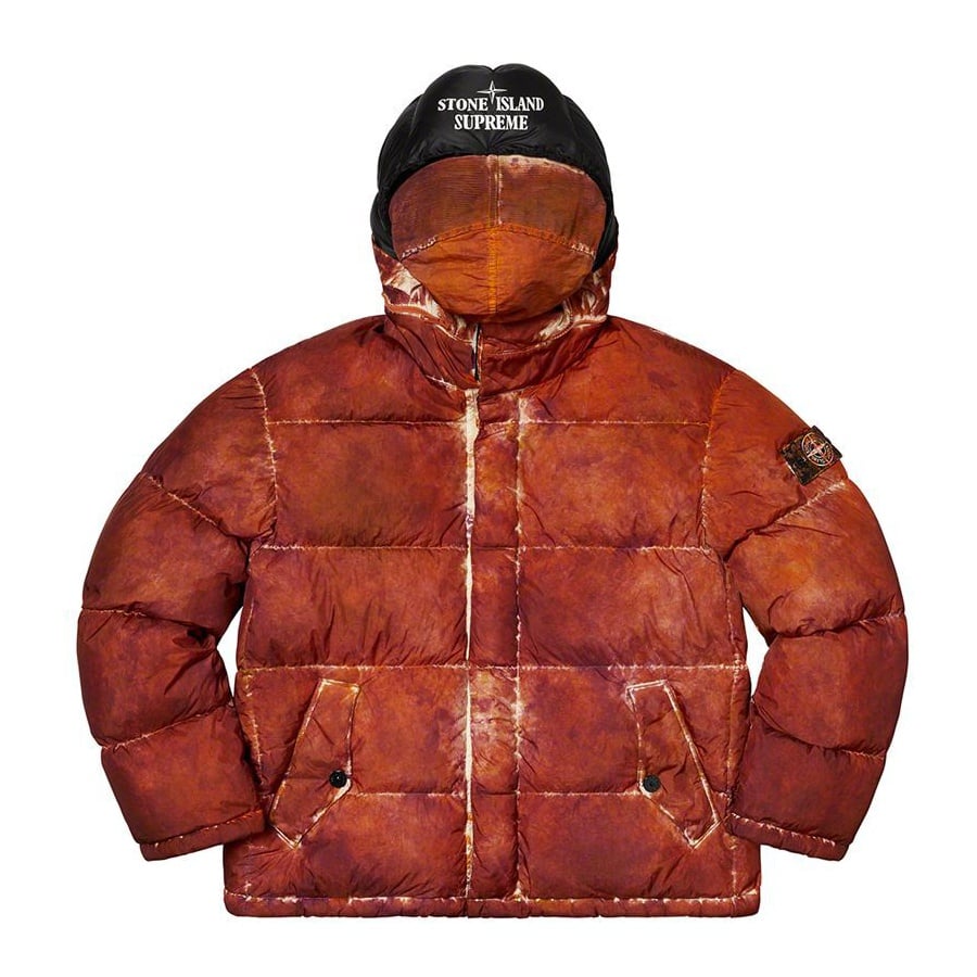 Stone Island Painted Camo Crinkle Down Jacket - fall winter 2020